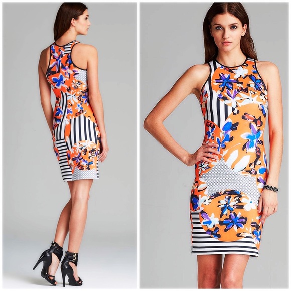 Clover Canyon Floral Discs Neoprene Dress S - Picture 3 of 16